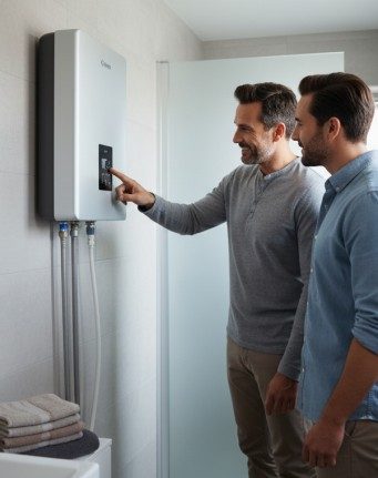 Durchlauferhitzer einbauen durch einen Fachmann Durchlauferhitzer im Badezimmer